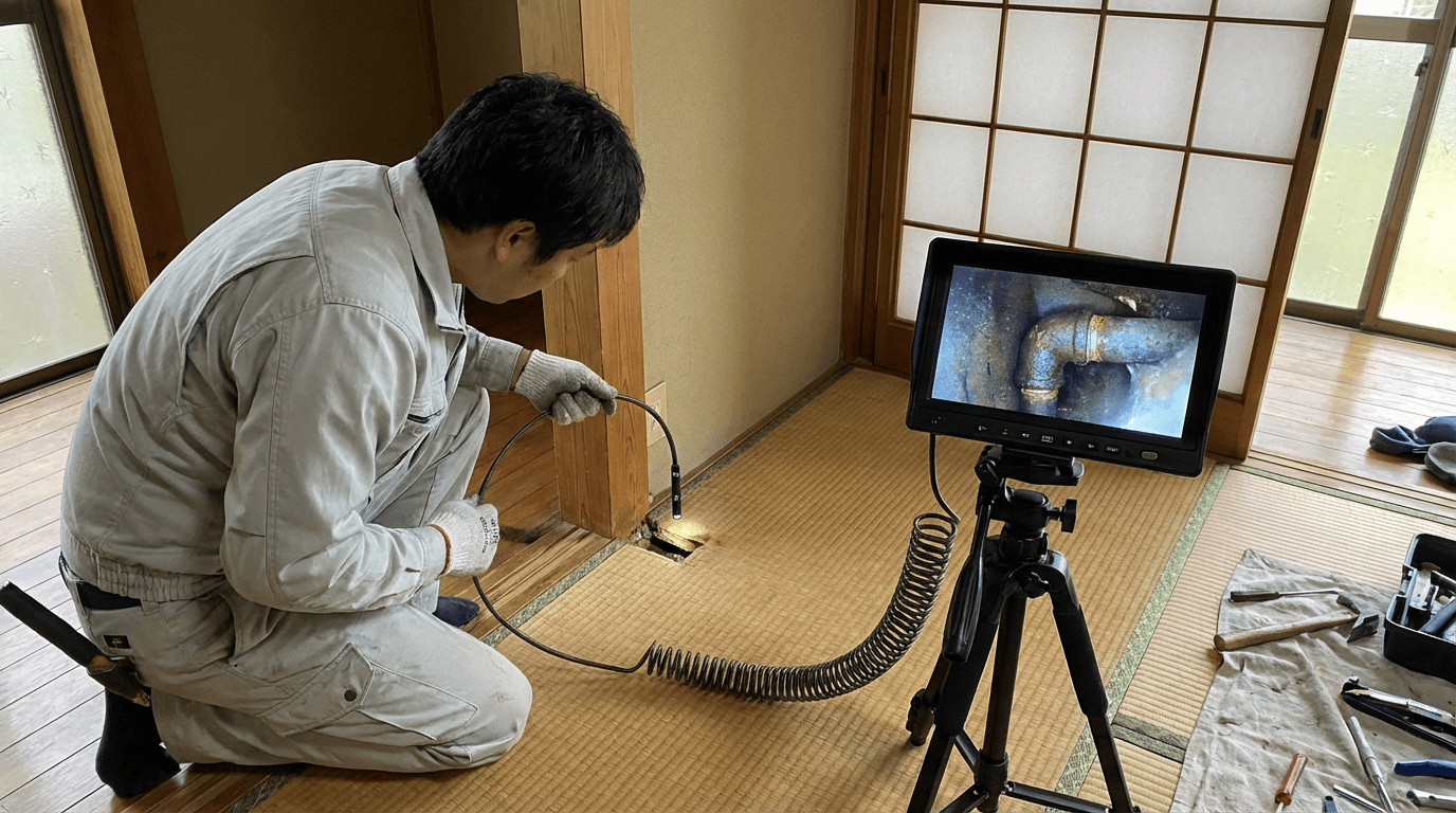 工業用内視鏡・高輝度ライト(床下・屋根裏点検)